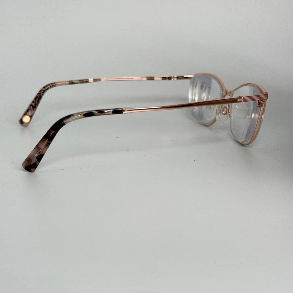 Ted Baker TKG001‎ BRN Eyeglasses Frame 48-16-125 Rose Gold Brown Floral 21968